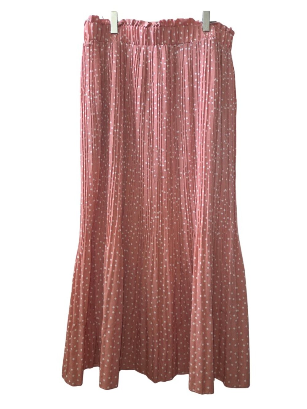 Women's EXLURA Polka Dot Midi Skirt Size XXL High Waisted with Side Pockets